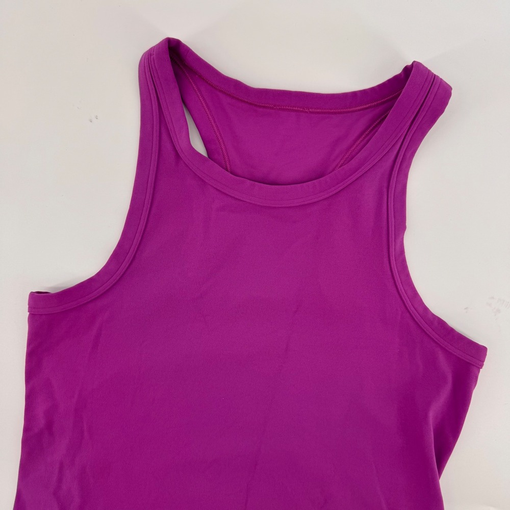 Lululemon Racerback Tank Top Womens 4 Magenta Purple High Neck Activewear